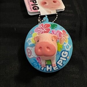 Vintage The Pig Squishy Key Ring